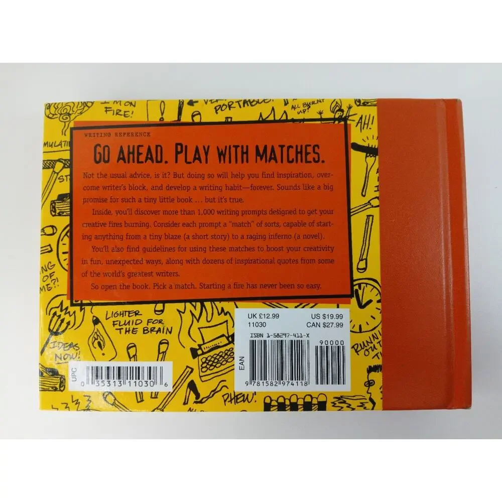 Writers Book of Matches: 1001 Prompts to Ignite Your Fiction Hardcover 2005